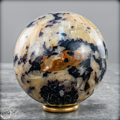 Seltene Natürliche Lila Fluorit-Calcit-Kugel - 548,69 g