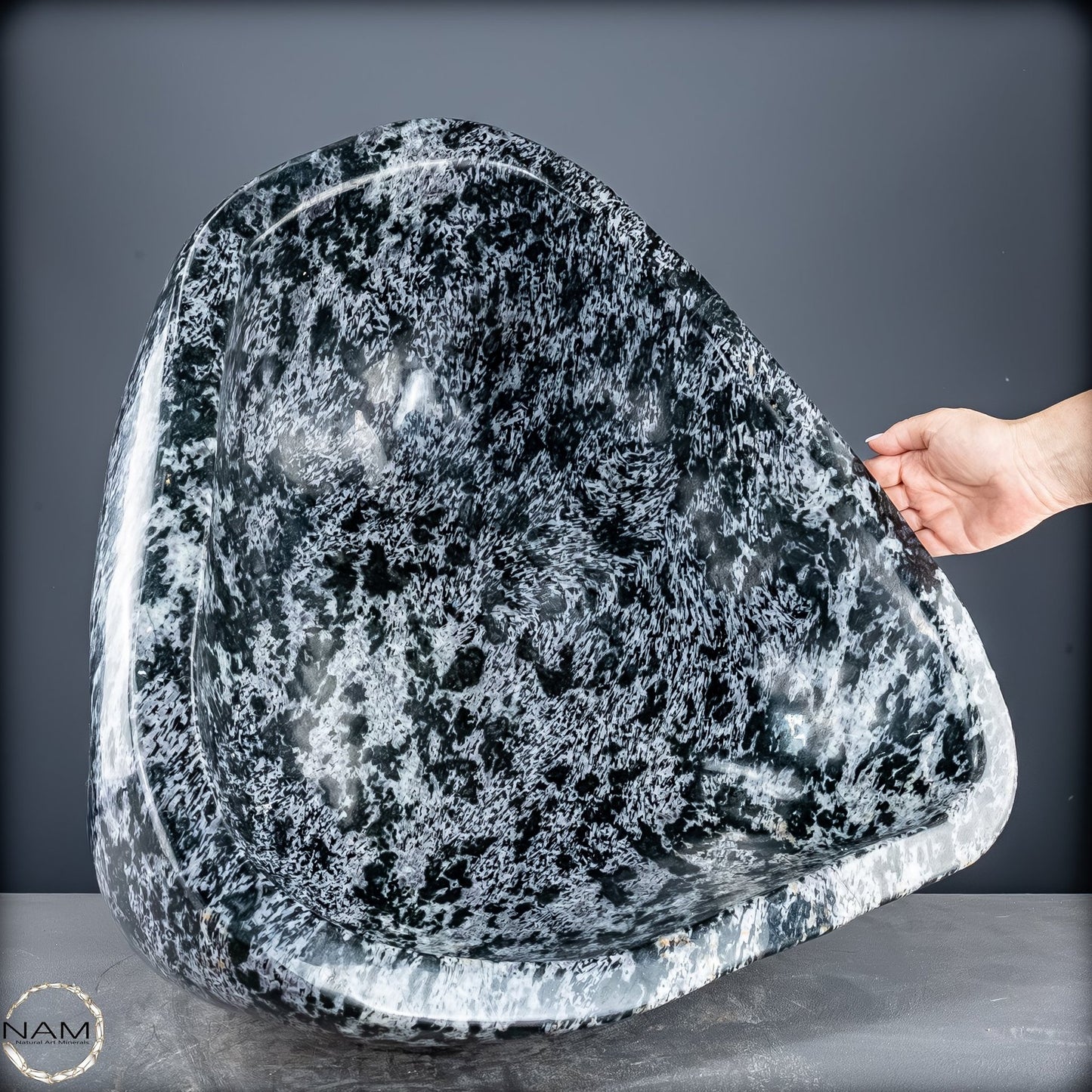 Natürliche Indigo Gabbro - Merlinite Schüssel - 81 kg