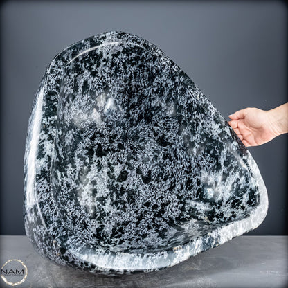 Natürliche Indigo Gabbro - Merlinite Schüssel - 81 kg