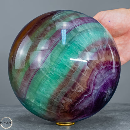 Regenbogen Fluorit – Elegante Naturkugel 5829,66g