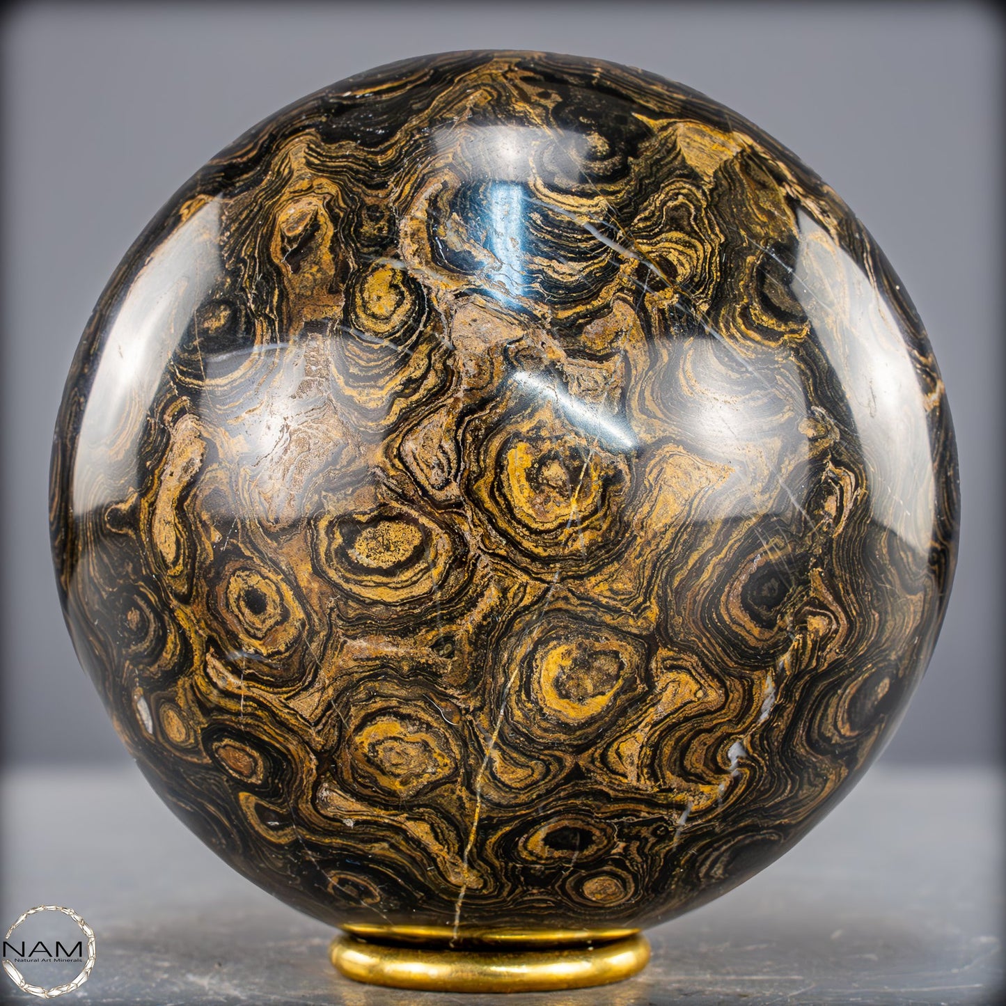 Natürliche Stromatolith (Fossile Algen) Kugel - 2316,17g - 126mm