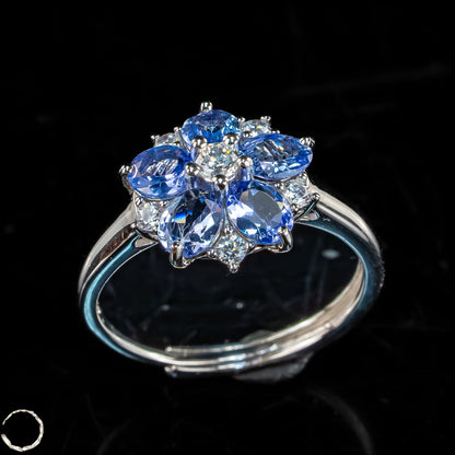 Strahlende Eleganz – Exklusiver Saphir-Ring aus 925er Silber - 2,66g 13,3ct