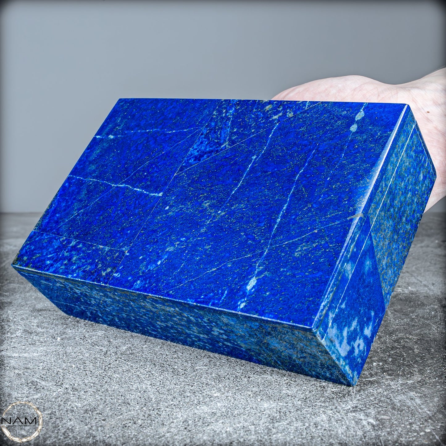 Natürliche  Lapislazuli Schmuckkästchen/Box - 712,77g