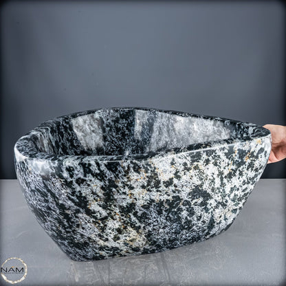 Natürliche Indigo Gabbro - Merlinite Schüssel - 81 kg