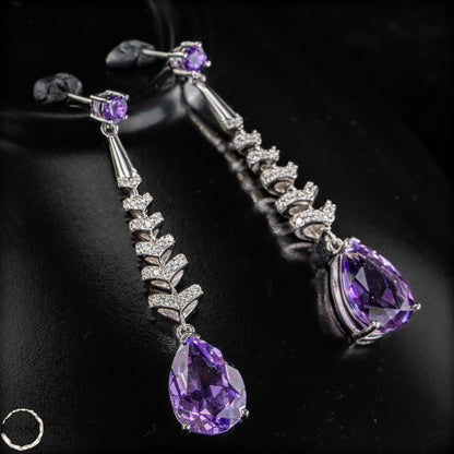 Amethyst Ohrringe aus 925er Silber  8,14g 40,7ct