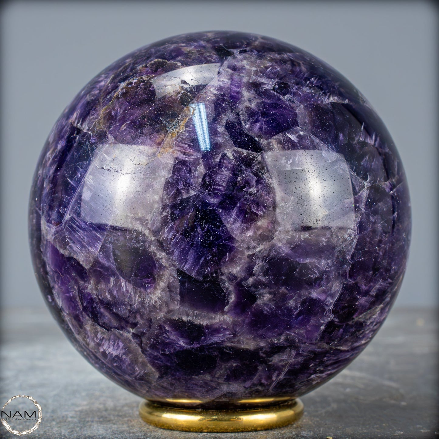 Natürliche Chevron-Amethyst Kristallkugel aus Bolivien - 1106,79g - 94mm