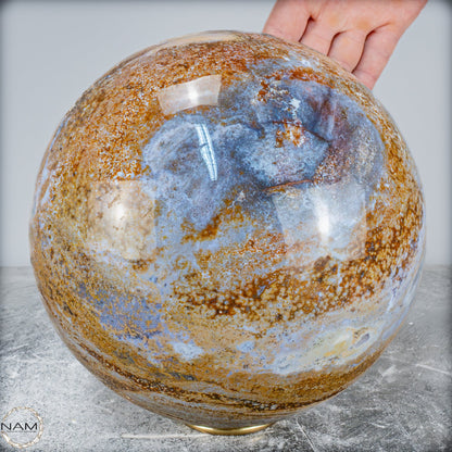 Natürliche Ocean-Jaspis-Achat Kugel - 14340,25g