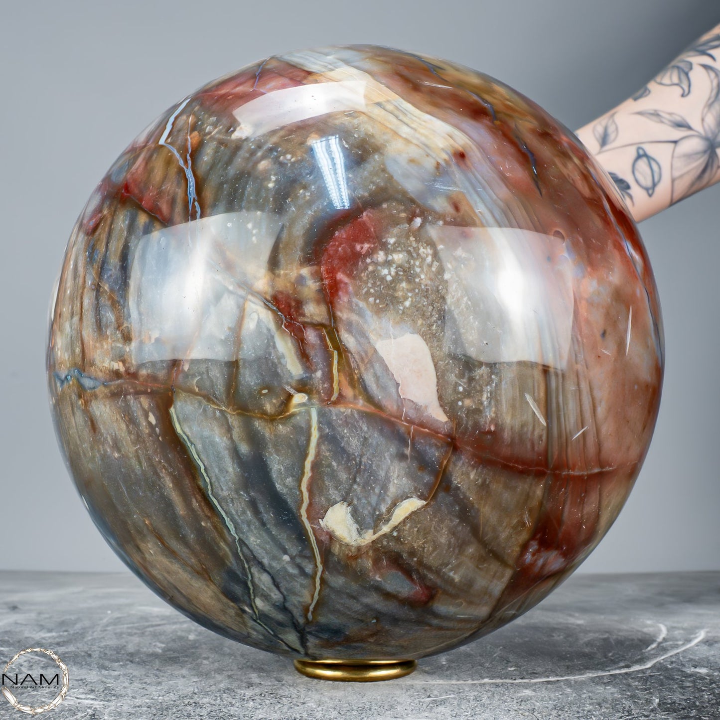 Natürliche Ocean-Jaspis-Achat Kugel 12489,33g