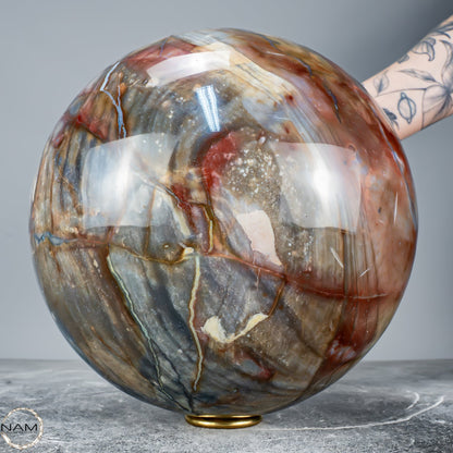 Natürliche Ocean-Jaspis-Achat Kugel 12489,33g