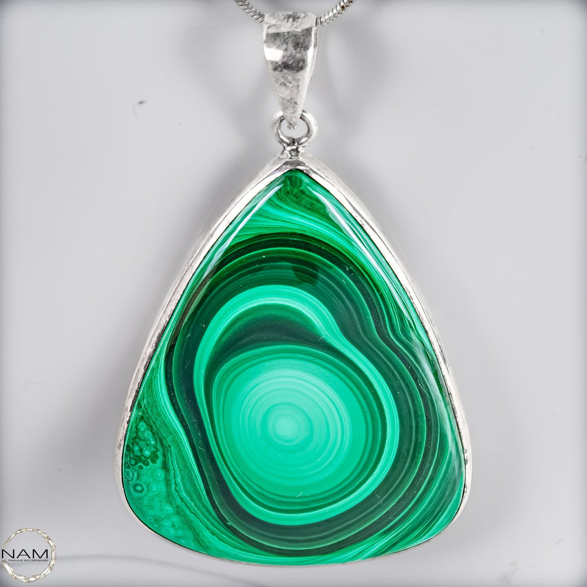 Malachit-Anhänger aus 925er Silber 21,61g 108,05ct