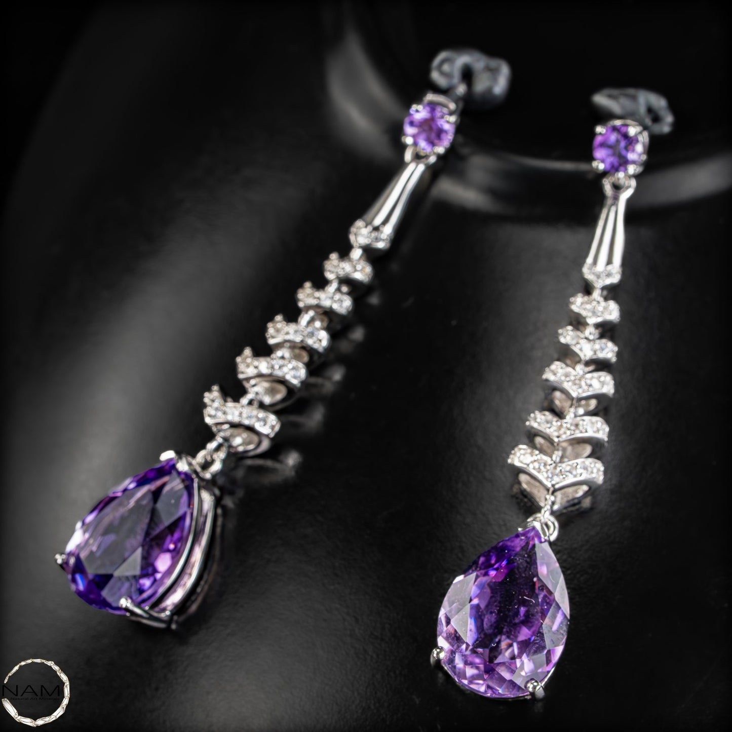Amethyst Ohrringe aus 925er Silber  8,14g 40,7ct