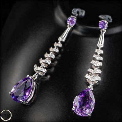 Amethyst Ohrringe aus 925er Silber  8,14g 40,7ct