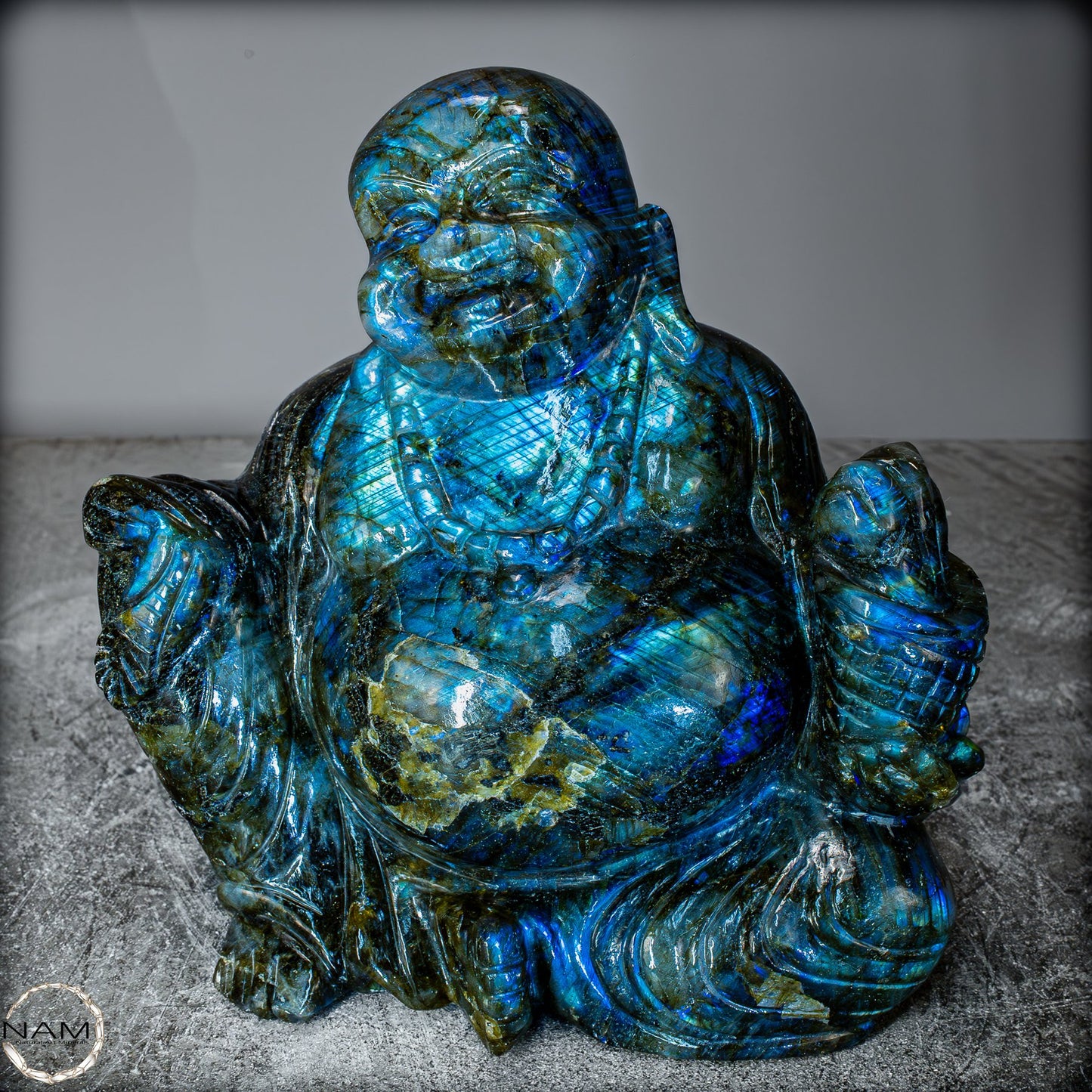 Natürlicher Labradorit Buddha von Höster Qualität - 3656,27g