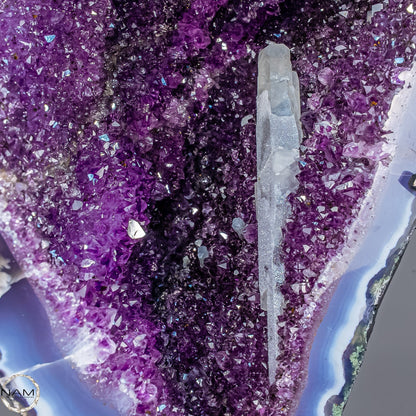 Natürliche Amethyst Drusen Flügel auf Standfuß -63612,61g