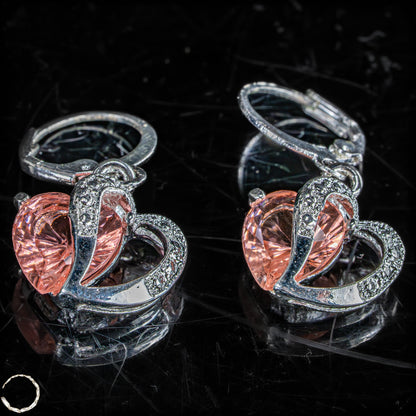 Elegante Topas-Ohrringe in Herzform - 4,08g 20,4ct