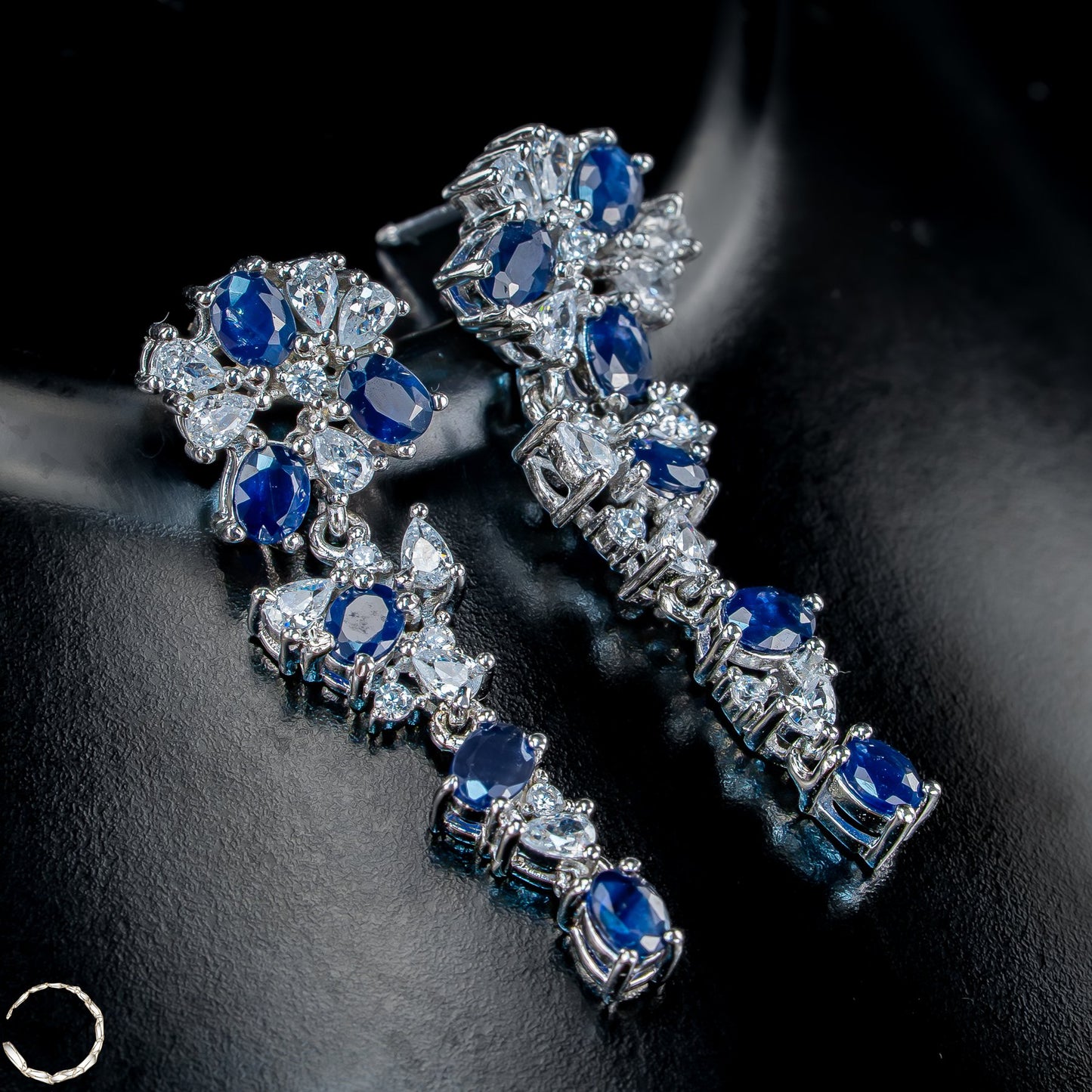 Exklusive Saphir-Ohrringe voller Eleganz-5,18g / 25,9ct