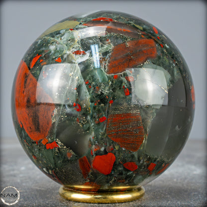 Natürliche Drachenblut-Jaspis Kugel aus Afrika - 1010,71g - 91mm