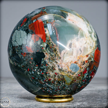 Natürliche Drachenblut-Jaspis Kugel aus Afrika -1412,66g