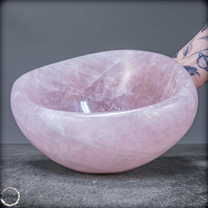 Natürliche Rosenquarz Schale / Schüssel - 3483,31g