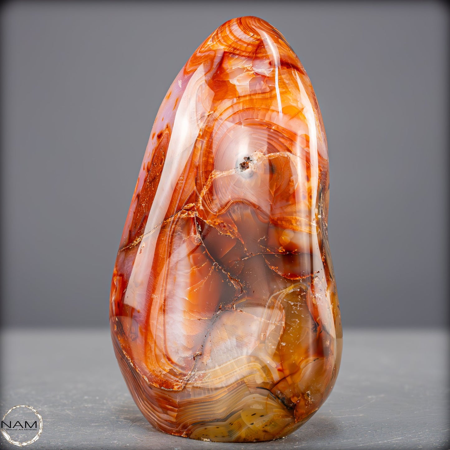 Natürlicher Roter Carneol-Kristall Freiform - 691,17g