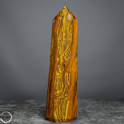 Natürlicher Tigerauge-Obelisk - 1528,71g