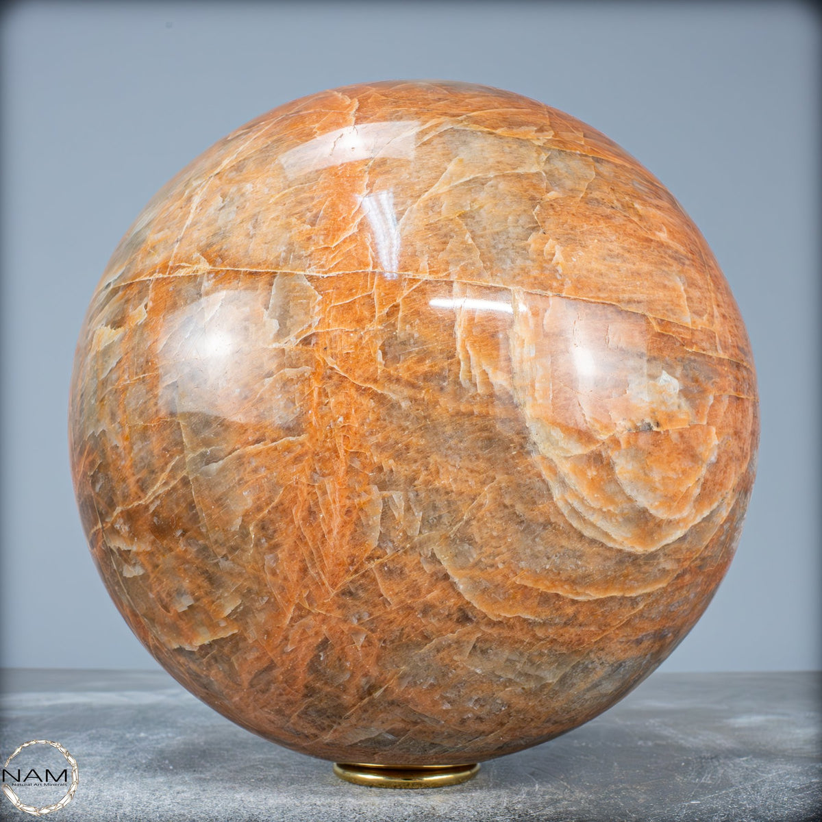 Natürlicher Pfirsich-Mondstein Kristall-Kugel - 9919,91g - 195mm