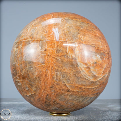 Natürlicher Pfirsich-Mondstein Kristall-Kugel - 9919,91g - 195mm