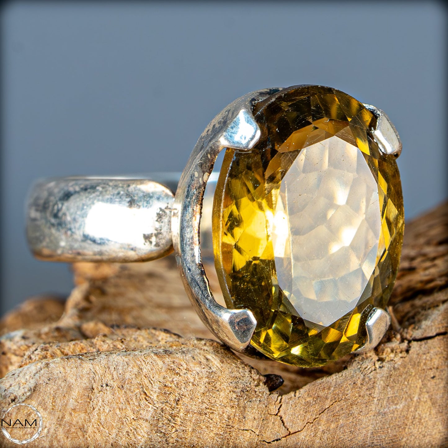 Citrin Ring aus 925er Silber – Strahlende Eleganz -6,57g 32,85ct