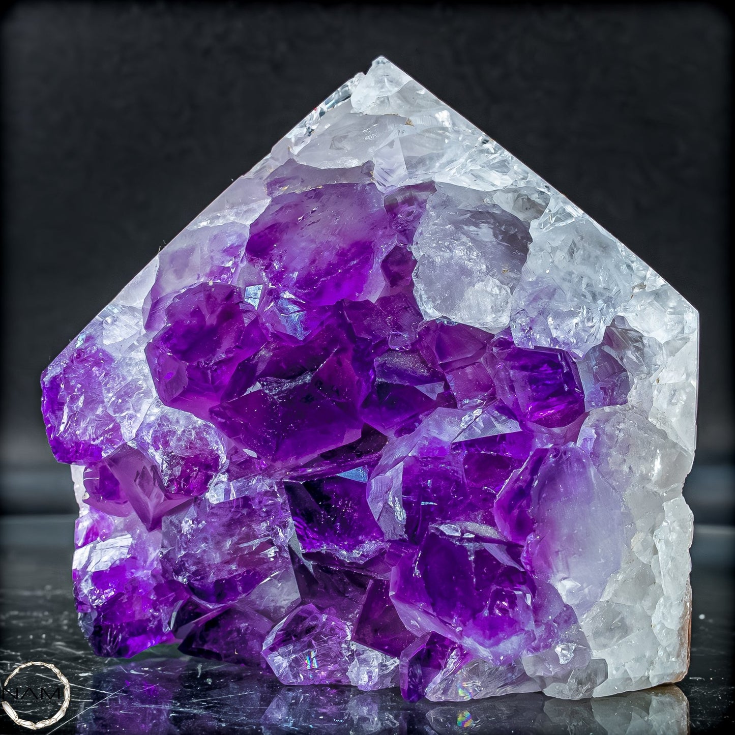 Natürliche Amethyst-Kristall Druse/Spitze - 728,27g