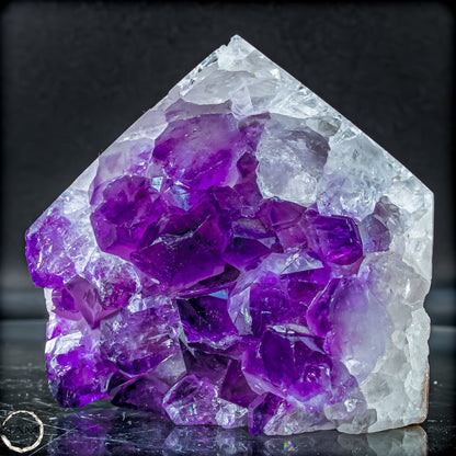 Natürliche Amethyst-Kristall Druse/Spitze - 728,27g