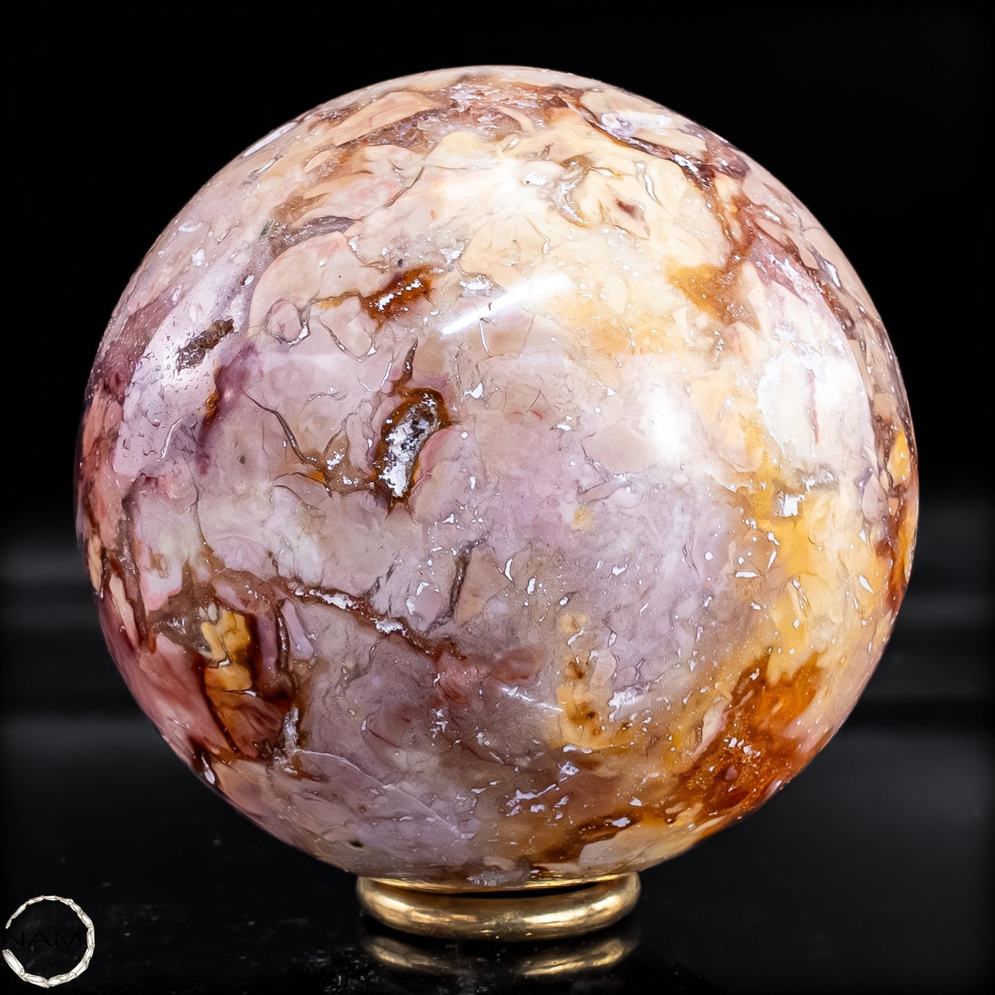 Natürliche Ocean-Jaspis-Achat Kugel -628,26g