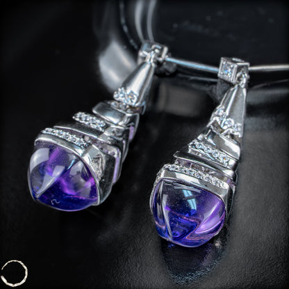 Amethyst Ohrringe aus 925er Silber  6,79g 33,95ct