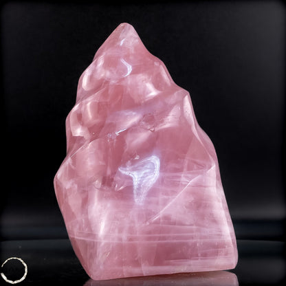 Natürliche Rosenquarz-Kristall Flamme aus Brasilien -1586,17g