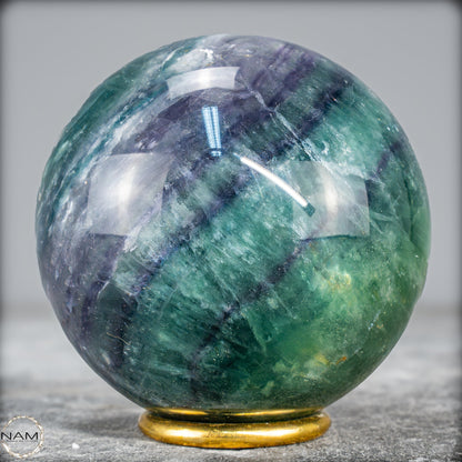 Natürliche Lila-Grüne Fluorit Kugel, China - 1056,01g - 87mm