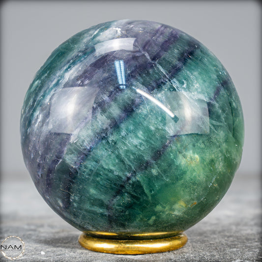 Natürliche Lila-Grüne Fluorit Kugel, China - 1056,01g - 87mm