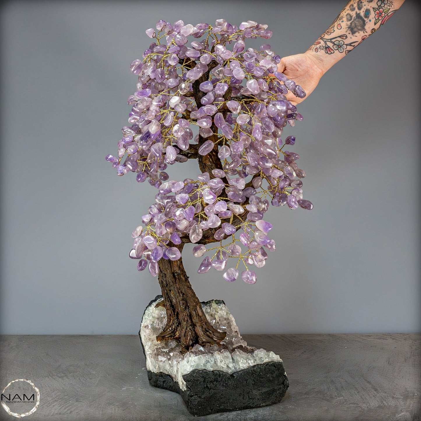 Dekorativer Amethyst-Kristall Baum - 17112,13g