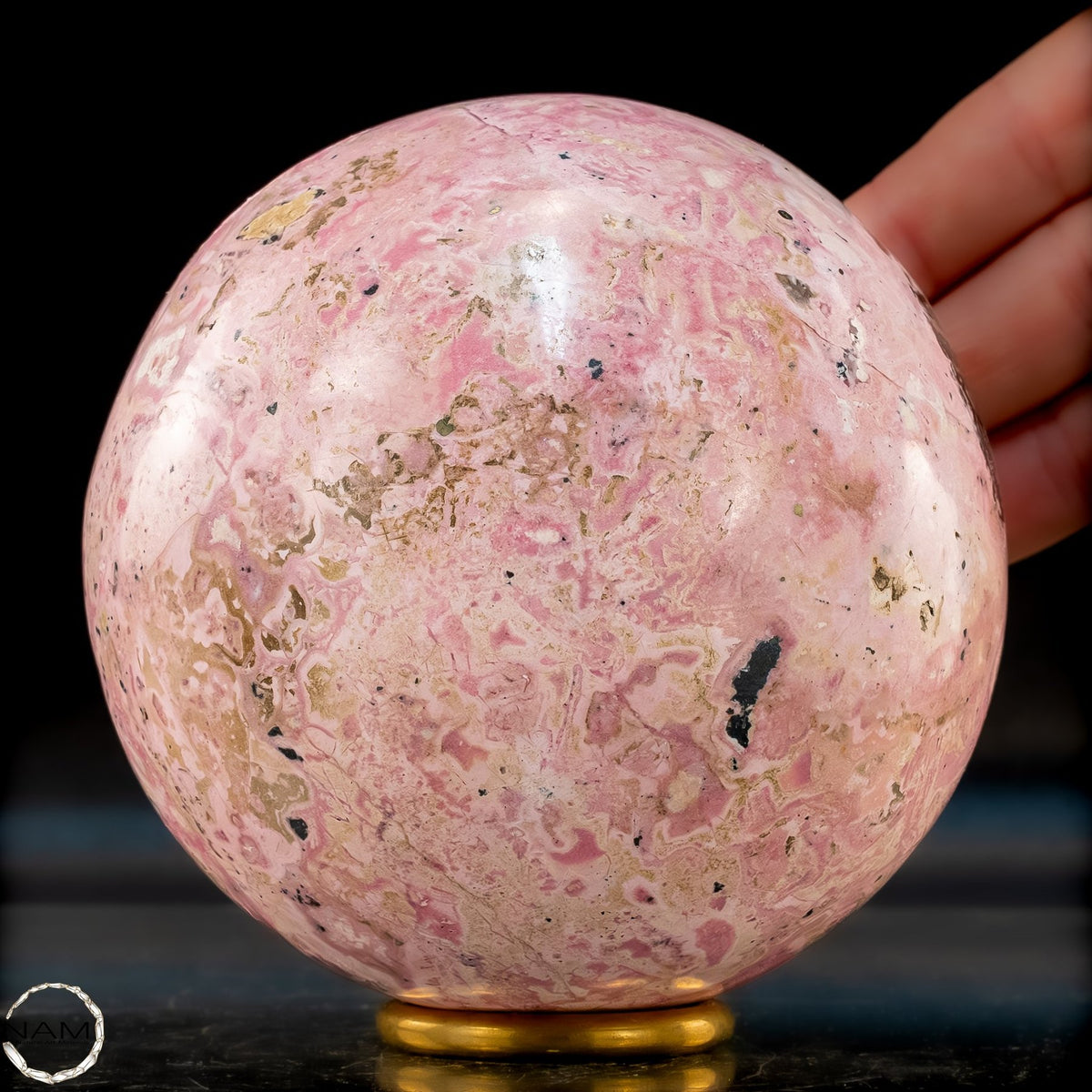 Rhodochrosit-Kugel – imposantes Unikat in Rosa-2012,44g