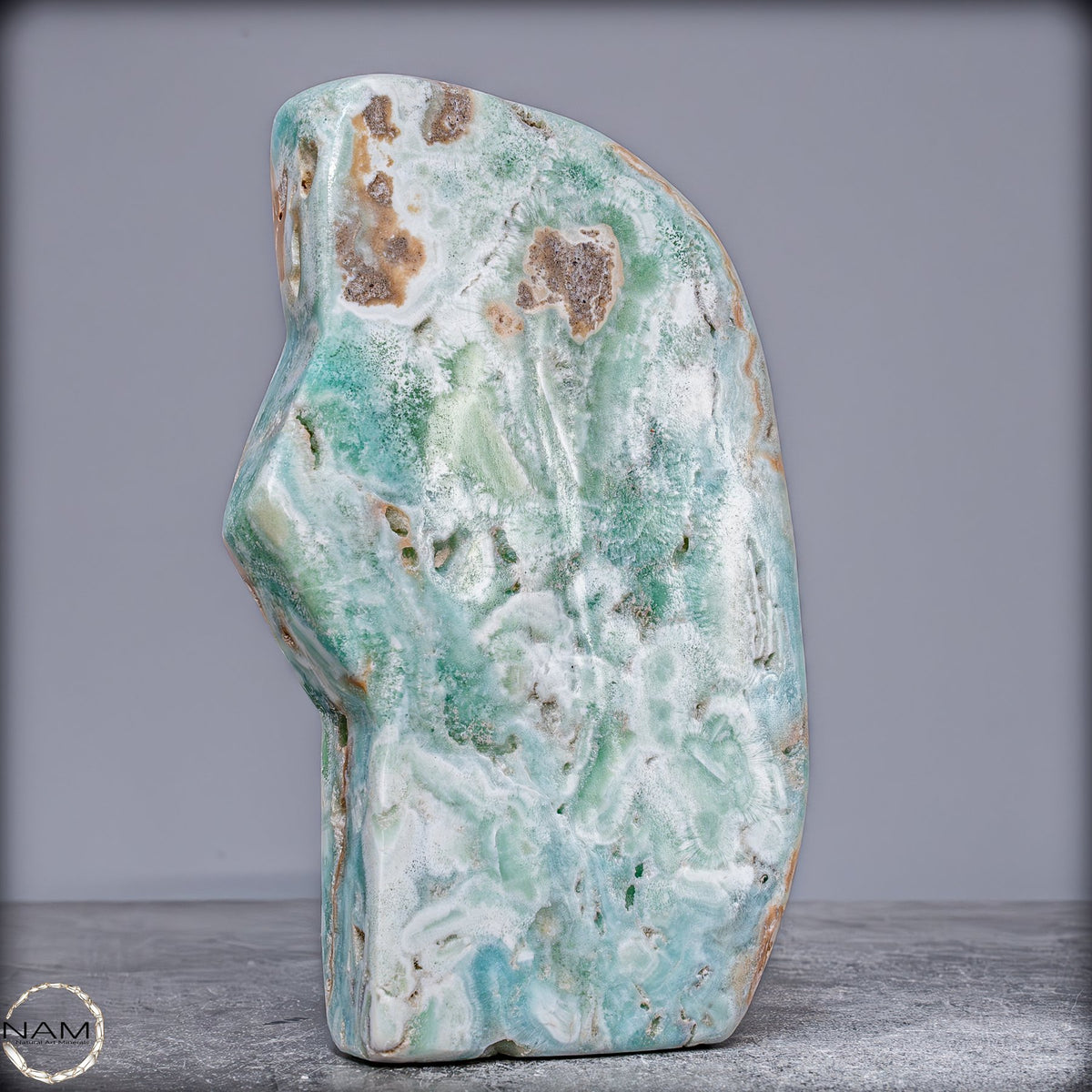 Natürlicher Blau-Grüne Aragonit Kristall-Freiform - 1173,29g