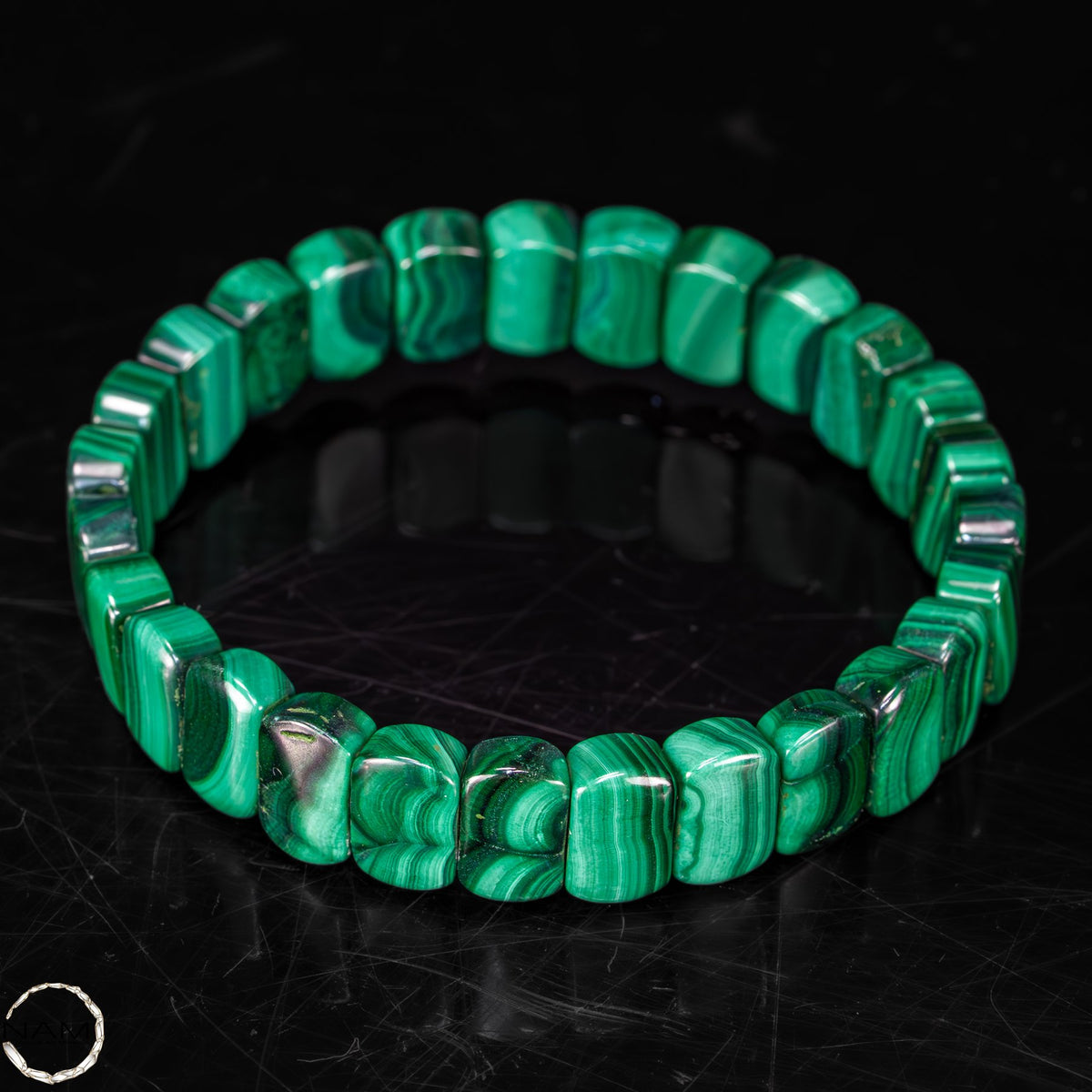 Natürlicher Malachit Armreif – Ein Meisterwerk der Natur 31,05g - 155,25ct