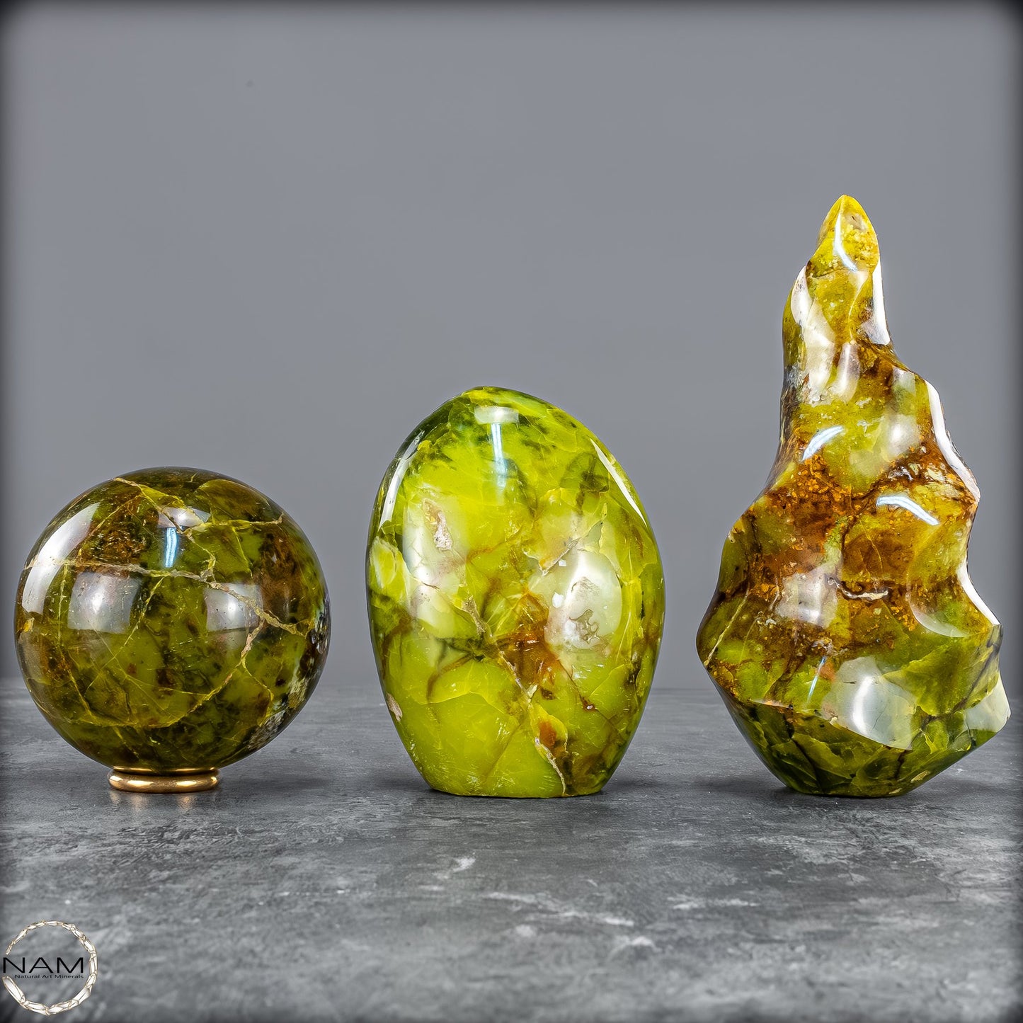 Außergewöhnliches Grünes Opal Set -1624,24g