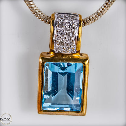 Aquamarin-Anhänger in 333er Gold 1,59g - 7,95ct