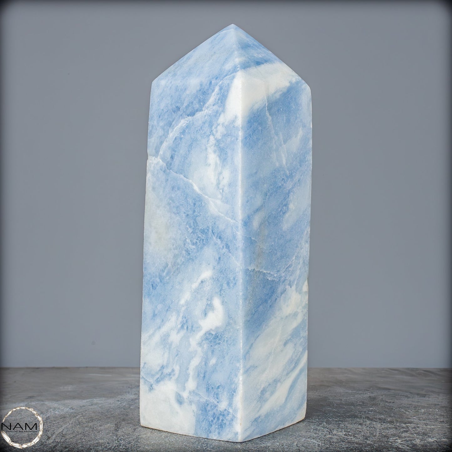 Natürlicher Blauer Calcit-Kristall Obelisk - 2542,91g