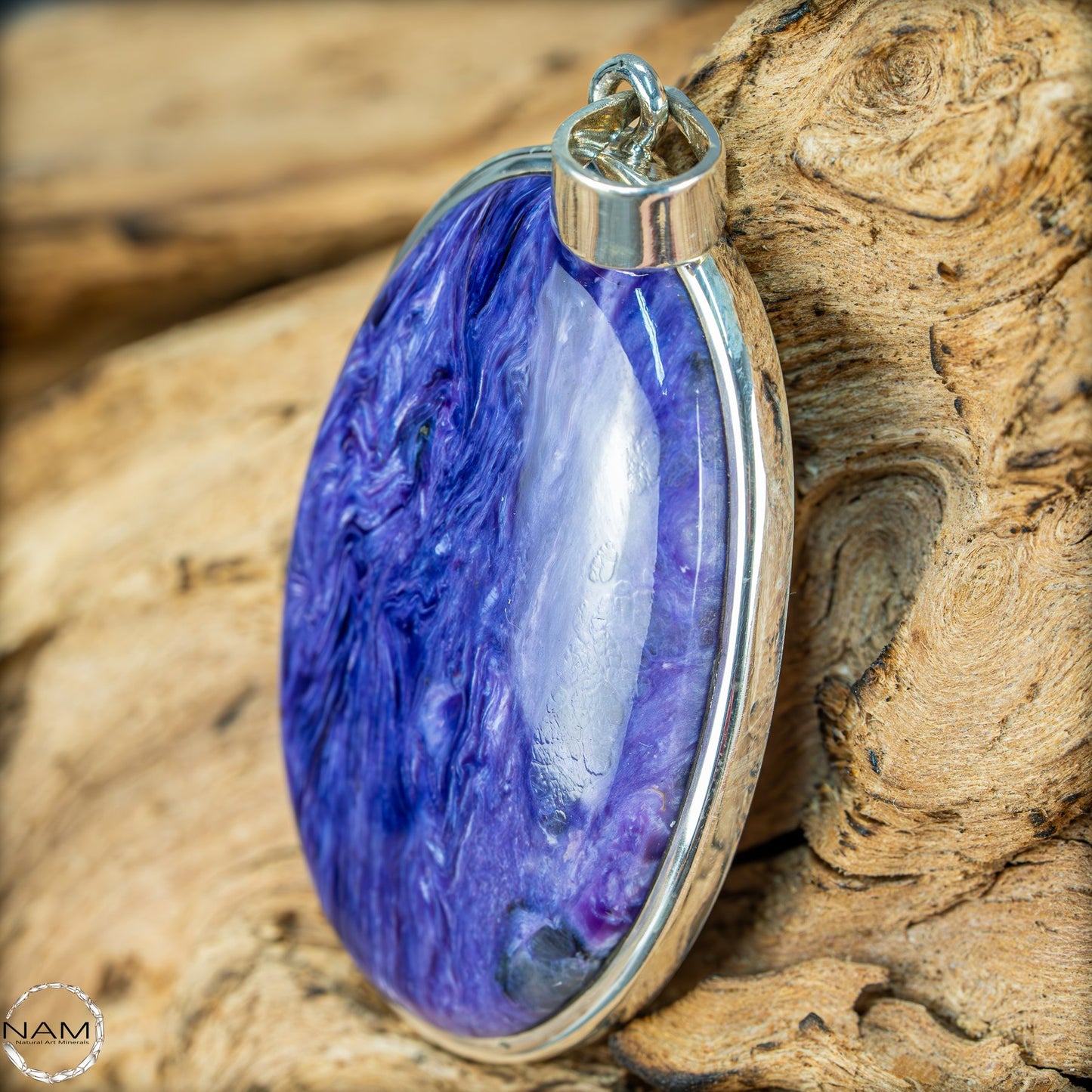 Charoit Anhänger aus 925er Silber – Mystische Perfektion - 82,05ct