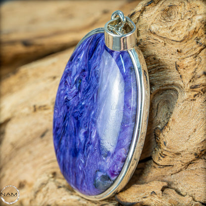 Charoit Anhänger aus 925er Silber – Mystische Perfektion - 82,05ct