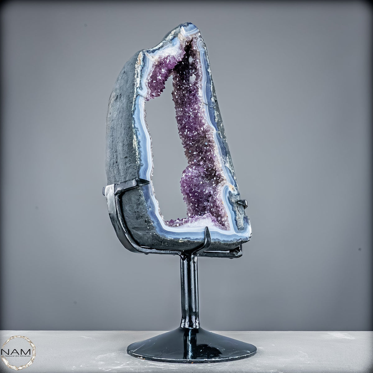 Amethyst-Achat-Druse Ein beeindruckendes Naturkunstwerk - 8112,72g