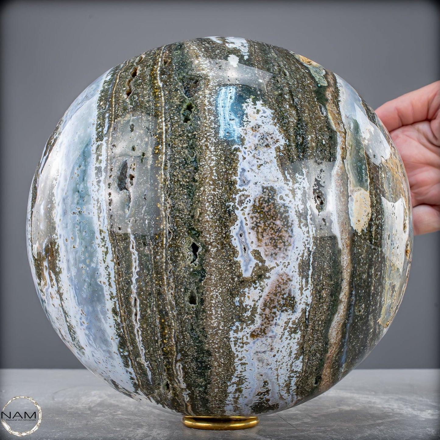 Natürliche Ocean-Jaspis-Achat Kugel - 11620,77g