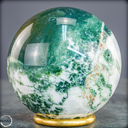 Natürlicher Moos Achat Kristall-Kugel -588,85g