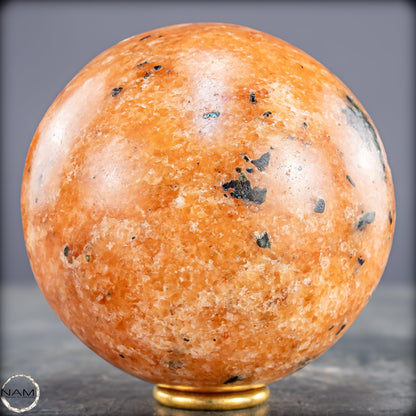 Natürliche Orangencalcit  Kristall-Kugel - 887,33g