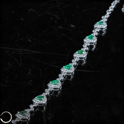 Elegantes Smaragd-Armkettchen - 5,71g 28,55ct