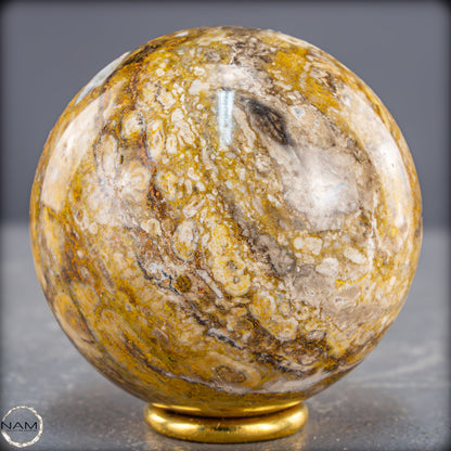 Bumblebee Jasper Kugel – Ein Meisterwerk aus Feuer und Erde - 345,88g